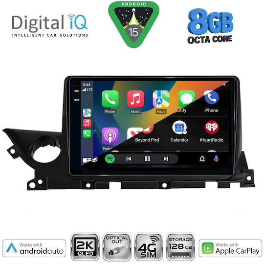 Digital IQ Car Audio System for Mazda 6 2021 (Bluetooth/USB/WiFi/GPS/Apple CarPlay/Android Auto) with 9" Touch Screen
