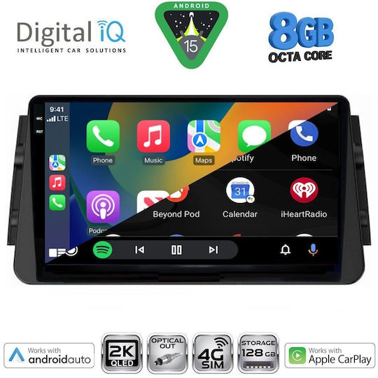 Digital IQ Ηχοσύστημα Αυτοκινήτου για Nissan Micra 2017 (Bluetooth/USB/WiFi/GPS/Apple-Carplay/Android-Auto) με Οθόνη Αφής 9"