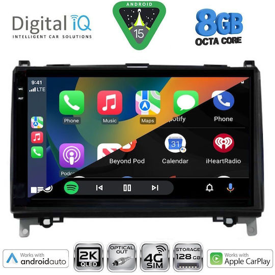 Digital IQ Car Audio System for Mercedes-Benz Sprinter / Vito 2007-2020 Bluetooth USB WiFi GPS Apple CarPlay Android Auto with 9" Touch Screen
