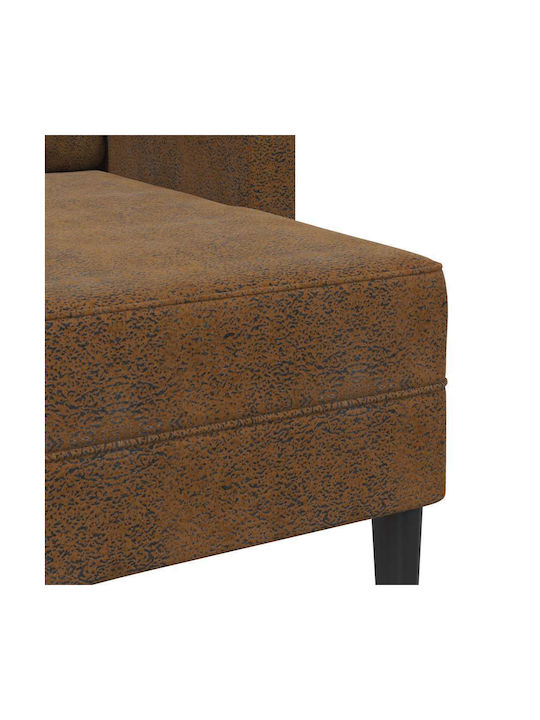 Двуместен Диван Изкуствена Кожа Кафяв 125x118x85см