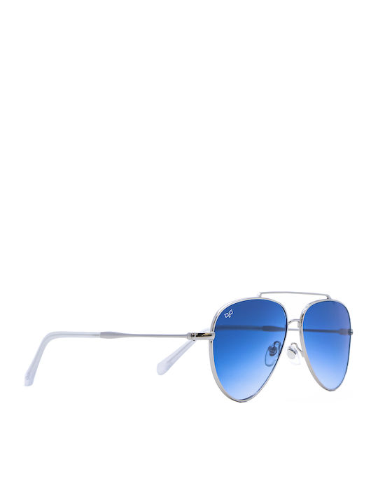 OJO Sunglasses Oye Unisex Γυαλιά Ηλίου με Ασημί Σκελετό και Ασημί Καθρέφτη Φακό 12OEV523692