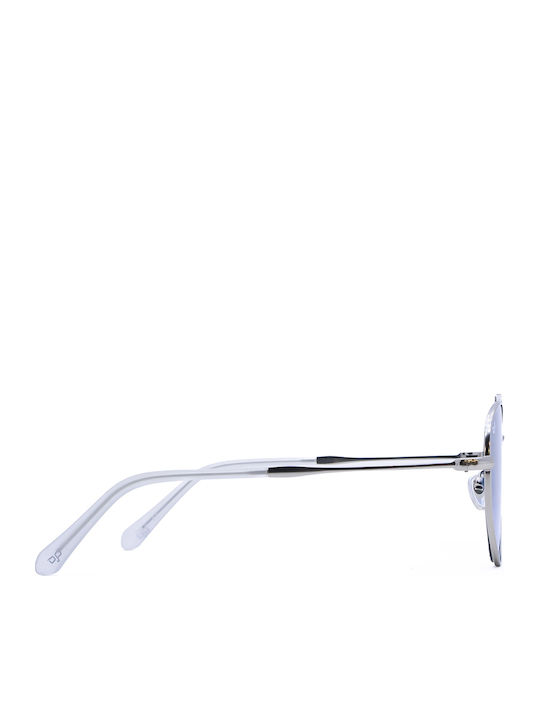 OJO Sunglasses Oye Unisex Γυαλιά Ηλίου με Ασημί Σκελετό και Ασημί Καθρέφτη Φακό 12OEV523692
