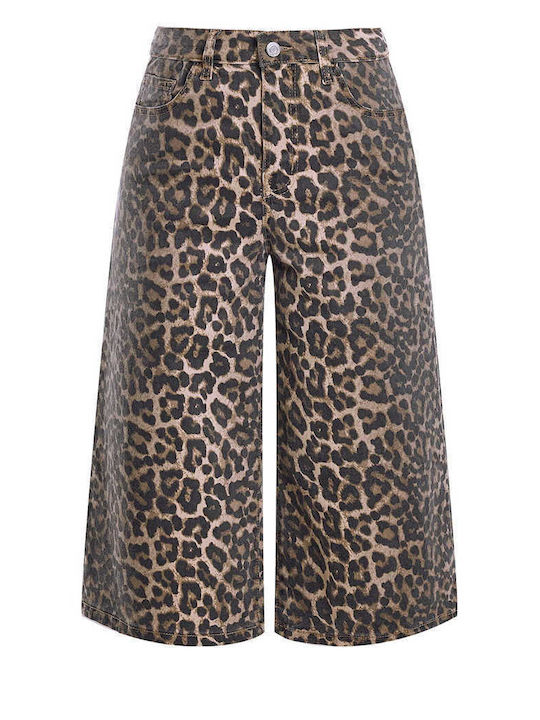Celestino Jorts Leopard Loose Fit Brown