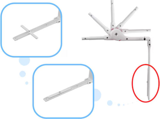 Guimo Bară de Protecție Pliabilă pentru Pat din Metal în Culoare Gri 65 cm