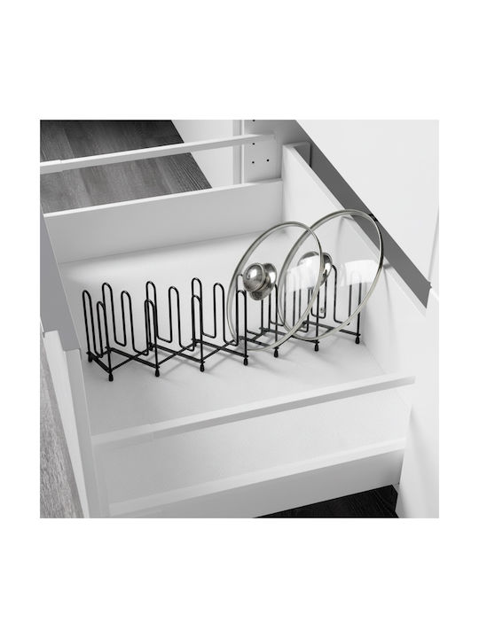 Vilde Cabinet Dish Rack Metallic 74x16x13cm Black