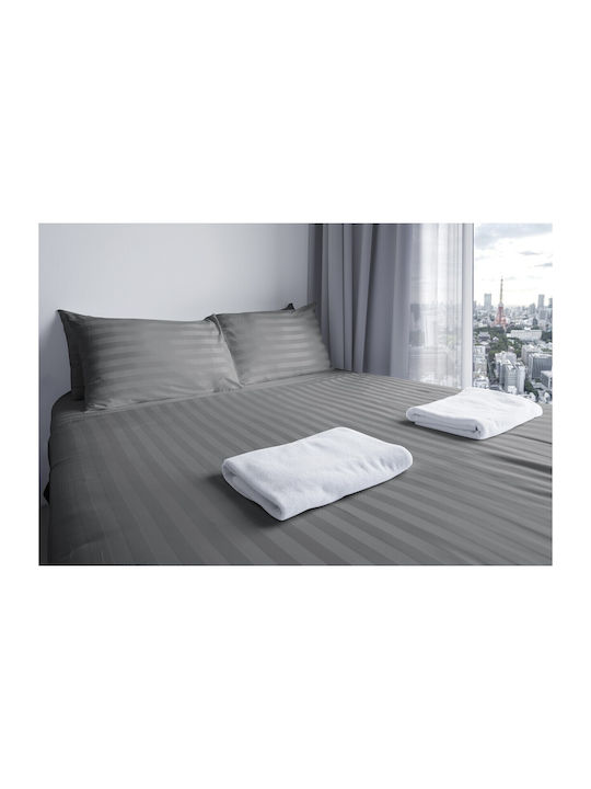 Green Future Duvet Cover Set 200x220cm Double With 2 Pillowcases & 1 Bed Sheet Gray