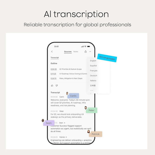 Plaud Plaud Sprachaufnahmegerät Note mit Interner Speicher 64GB