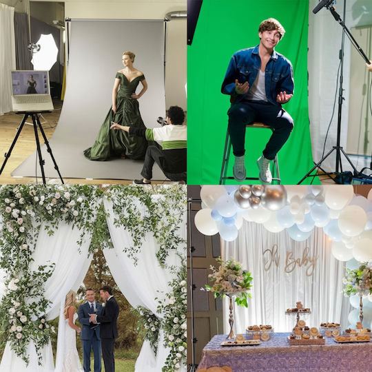Suport Portabil Reglabil Pentru Fundal Foto 85-200 Cm Pliabil Asamblare Ușoară Studio Foto Video Geantă Metalică De Transport Neagră