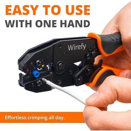 Wirefy Cleste Sertizat Autoreglabil Pentru Papuci Terminali Secțiune 0.5 - 10mm² cu Mecanism cu Clichet