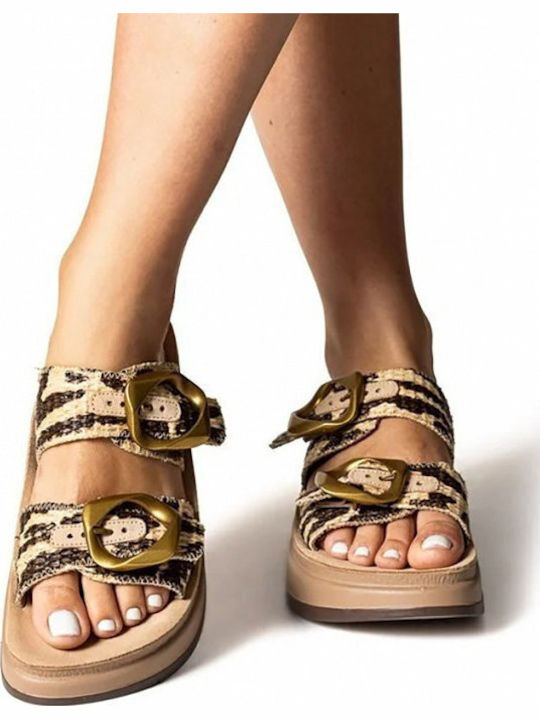 Women's Flat Sandals Brown Africana