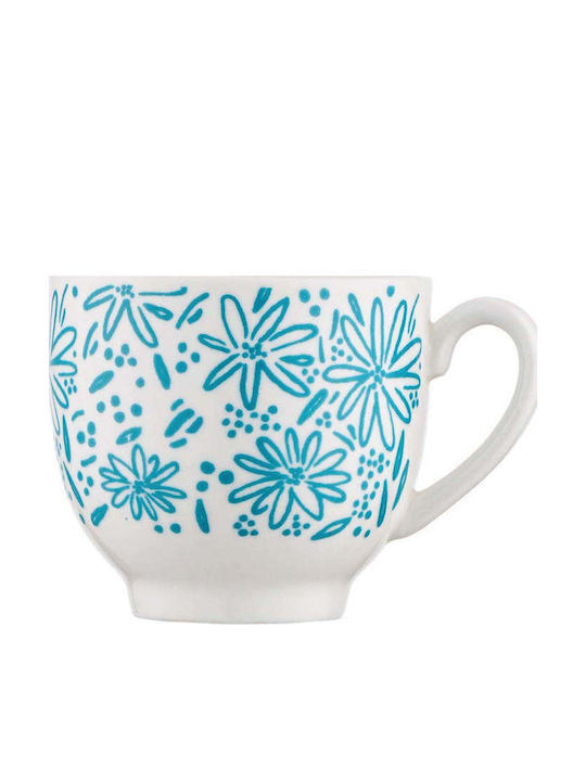 SteweHome Set Coffee Cups Made of Blue Porcelain 90ml 2 Pieces