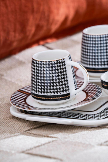 SteweHome Set Coffee Cups Made of Black Porcelain 100ml 2 Pieces