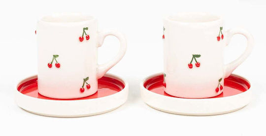 SteweHome Set Of Multicolour Ceramic Coffee Cups 80ml 4 Pieces