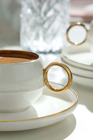 SteweHome SteweHome Set Tassen Kaffee Aus Porzellan Weiße 110ml 12Stücke