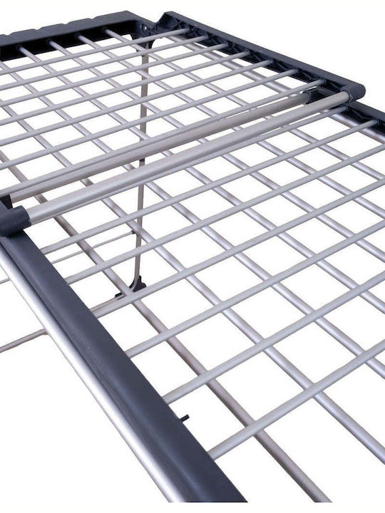 SteweHome Folding Floor Clothes Drying Rack Aluminum for Garden
