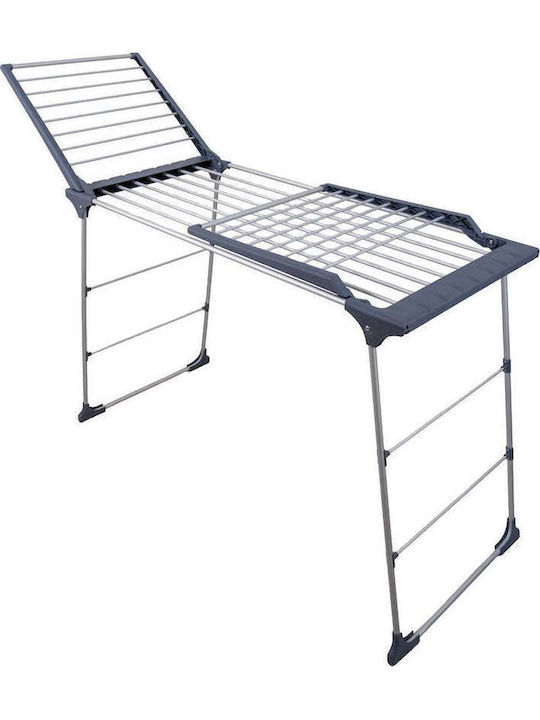SteweHome Folding Floor Clothes Drying Rack Aluminum for Garden