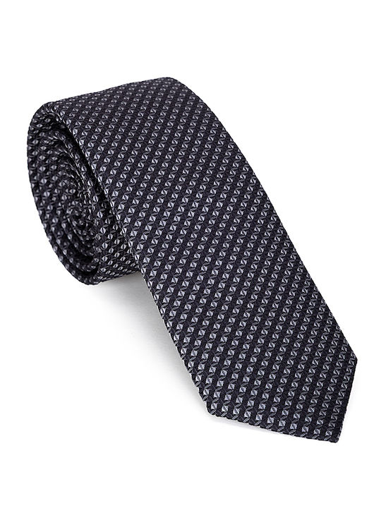 Hugo Men's Silk Printed Tie In Black Colour