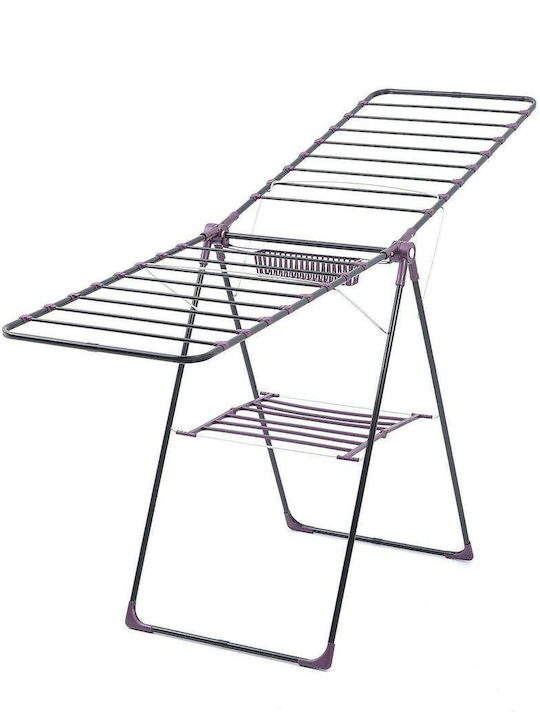 SteweHome Folding Floor Clothes Drying Rack Made of Metal