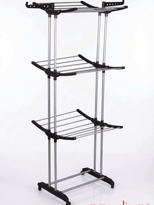 SteweHome Folding Floor Clothes Drying Rack from Metal