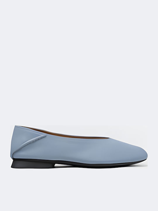 Casi Myra Leather Women's Ballerina Shoes in Blue Colour
