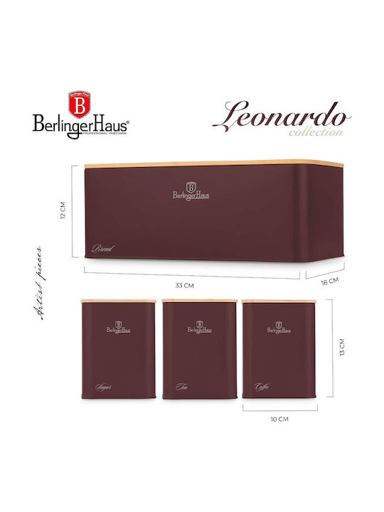 Berlinger Haus Хлябохранилище с Капак Inox Сиво