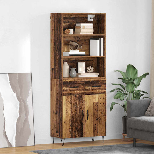 Old Wood Bookcases (2 Pieces) 69.5x32.5x180cm Old Wood Bookcases (2 Pieces) 69.5x32.5x180cm