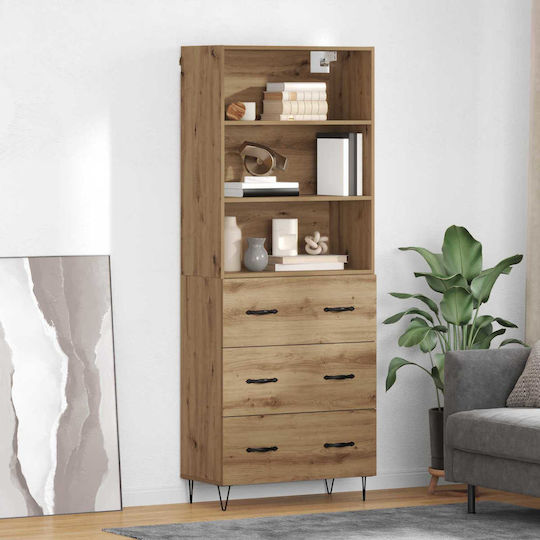 Artisan Oak Bookcases (2 Pieces) 69.5x32.5x180 cm Artisan Oak Bookcases (2 Pieces) 69.5x32.5x180 cm