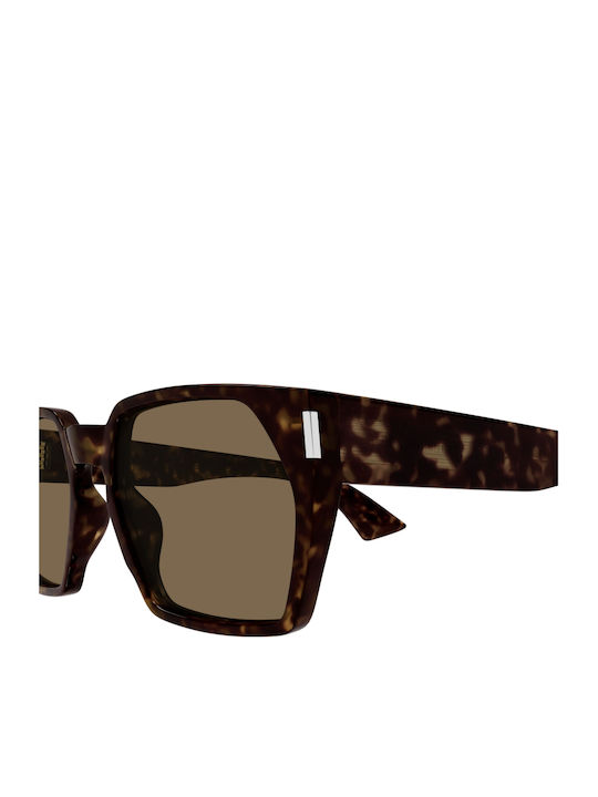 Ysl Men's Sunglasses with Brown Tartaruga Horn-Rimmed Frame and Brown Lens SL 894 006