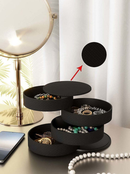 SteweHome Set Casetă Pentru Bijuterii Plastic Negru