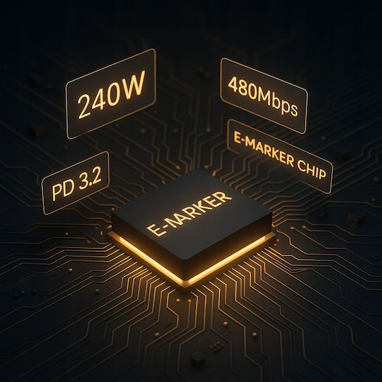 Co2 Cablu Usb-c Încărcare Rapidă Samsung Apple Usb Tip C Pd 5a 240w 2m