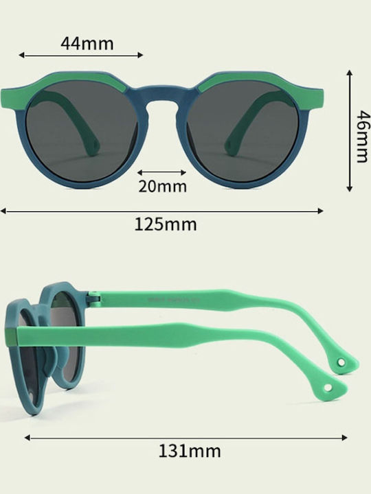 Techsuit Ochelari de Soare Rotunzi pentru Copii cu Lentilă Polarizată Roz