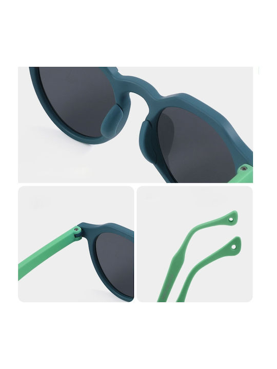 Techsuit Ochelari De Soare Pentru Copii Rotunzi Cu Lentile Polarized Verzi