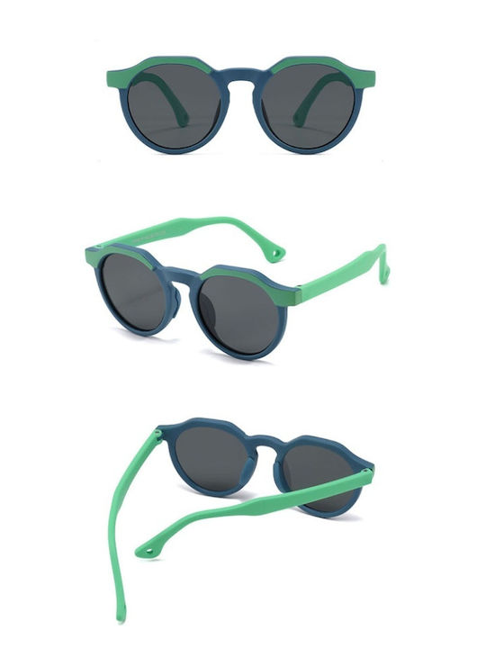 Techsuit Ochelari De Soare Pentru Copii Rotunzi Cu Lentile Polarized Negri