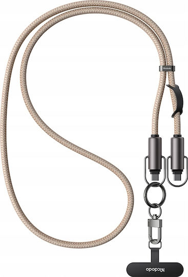 Mcdodo Phone Lanyard Neck Crossbody Insert Beige Usb-c Cable 60w