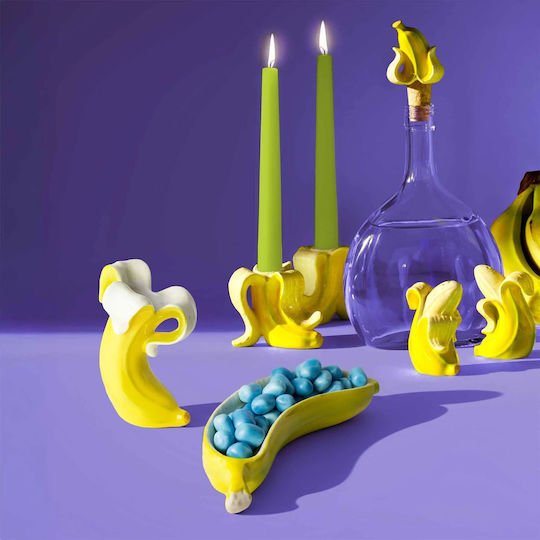 Donkey Dekorative Vase Glas Banana Romance Gelbe