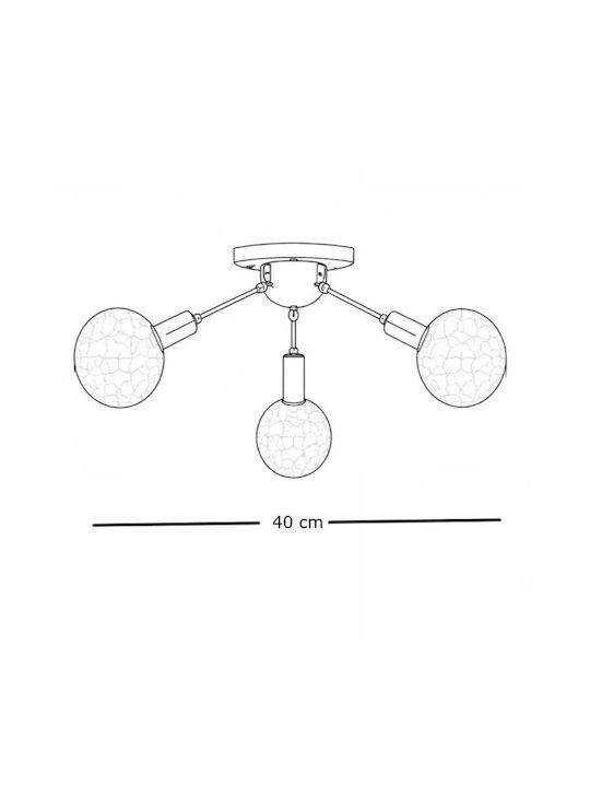 NG Santas Deckenleuchte 40cm Silber mit Lampenbirnensockel G9