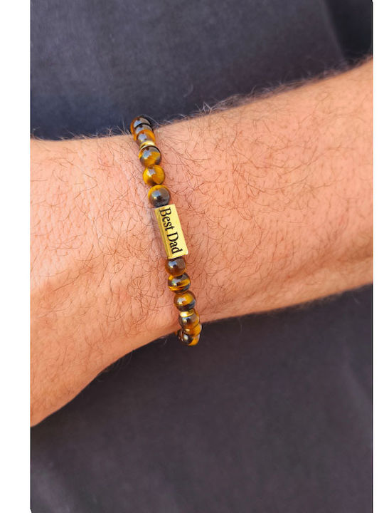 Theodora's Jewellery Men's Bracelet With Eye Design Made Of Gold Plated Steel Jt-B85003-Gold