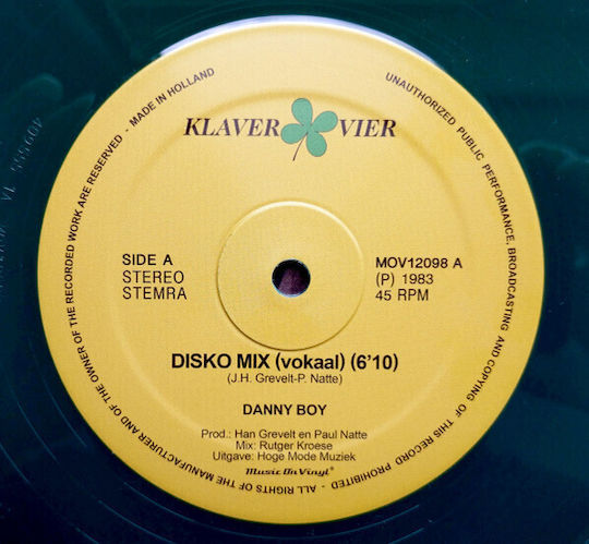 Danny Boy 3 Disko Mix Vinyl