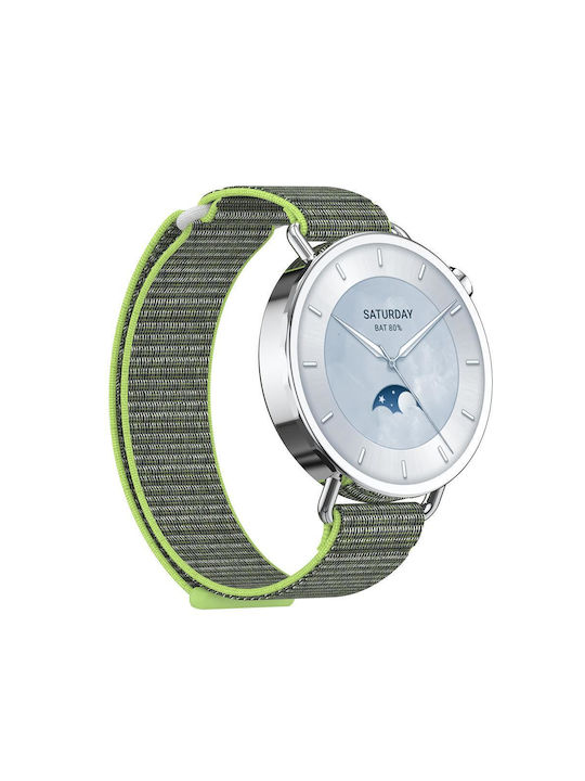 Λουράκι Xiaomi Watch S4 41mm Quick Release Two Section Braided Nylon Loop Magic Tape Flash Yellow