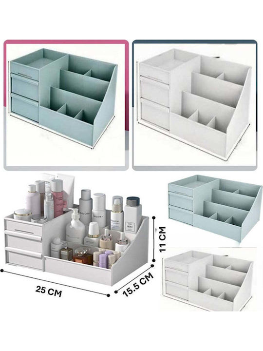 SteweHome Cosmetics Organizer with Drawers & Dividers White 25x15.5x11cm