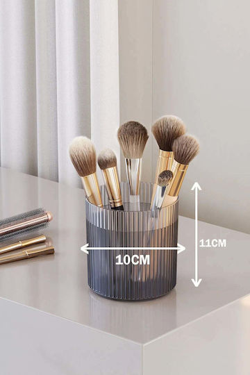 SteweHome Make-up Zubehör Set Für Kosmetikorganisation 2 Pinsel Tasche Haarbürsten Mehrzweck Grau