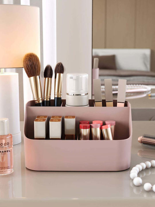 SteweHome Pink Cosmetics Organizer with Dividers