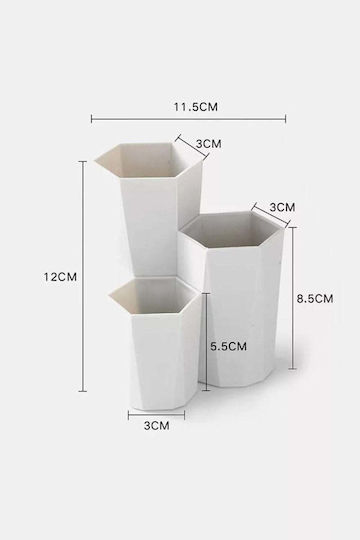 SteweHome Mehrzweck Make-up Zubehör Bürsten-Tragekoffer Türkis 12x11x9 cm