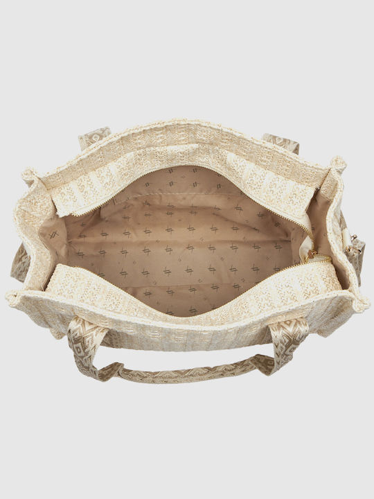 Rattanstasche Für Damen Schulter Farbe Beige