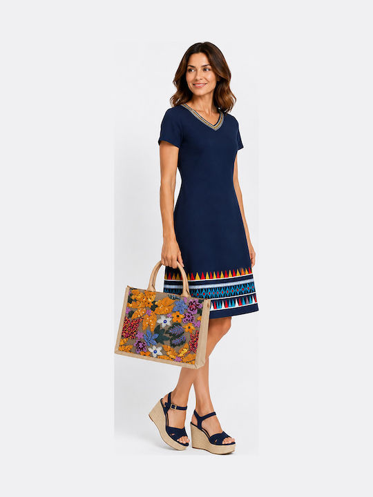 Fabric Women's Shoulder Bag Multicolour
