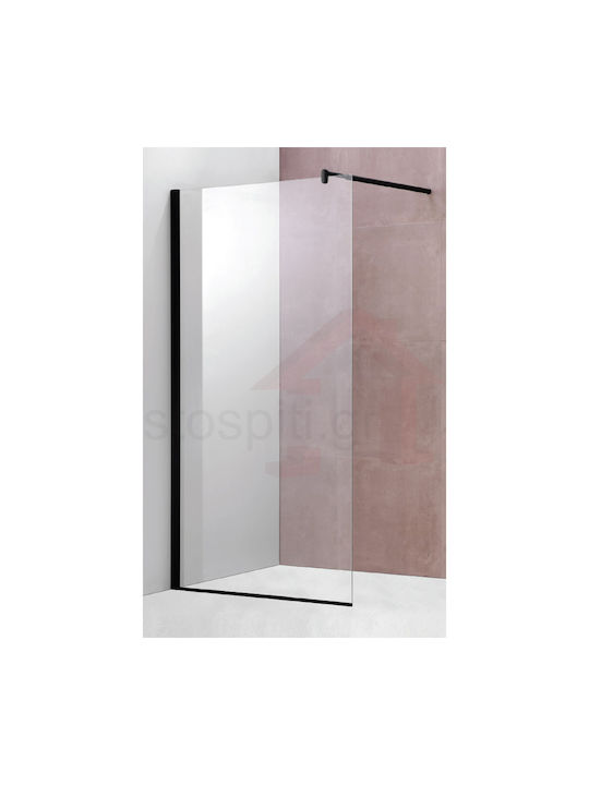 Crown 5000N Divider de verandă Duș 90x190cm Negru