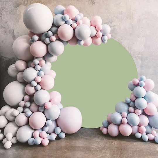 Double-sided Cover Round Balloon Arch Photo Wall 200 Cm Olive Green