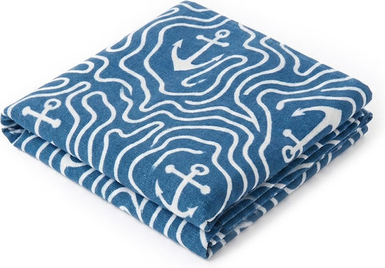 Miami Beach Blue Beach Towel 155x75cm