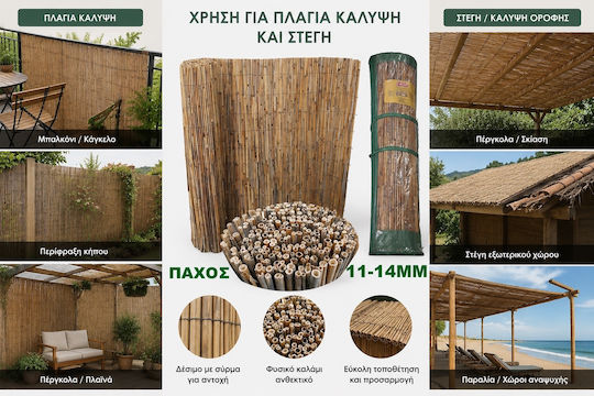 Mega Bazaar Καλαμωτή με Ολόκληρο Καλάμι 3x2m 16896 Mega Bazaar Καλαμωτή με Ολόκληρο Καλάμι 3x2m 16896
