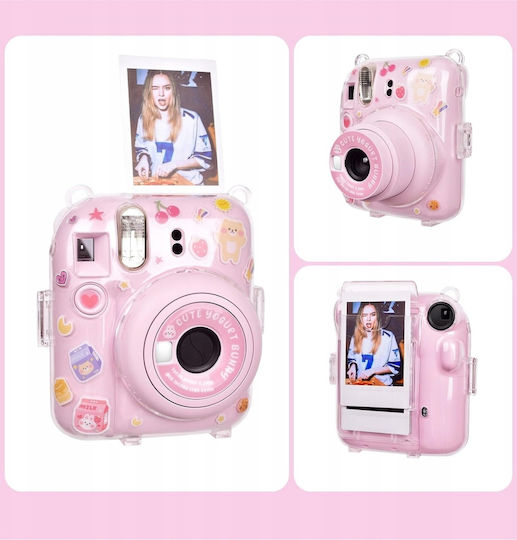 Husă de Silicon + Stickere + Curea Fujifilm Instax Mini 12 Cameră